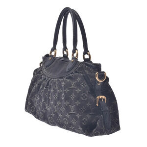 Louis Vuitton Cabby Bag Denim Black Monogram Neo Handbag